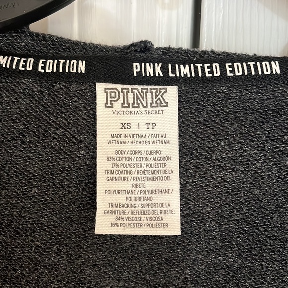 PINK womens XS zip sweater hoodie w front pocket. - Picture 3 of 3